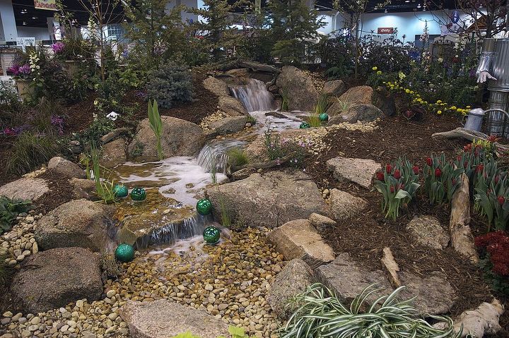 wizard of oz garden with ponds and water features, gardening, outdoor living, ponds water features, A beautiful pondless waterfall enhances the way to Oz