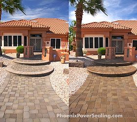 pavers, cleaning tips, concrete masonry, curb appeal, Sealed paver walkway