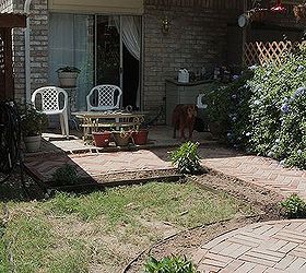 backyard fix up messy corners, Planted pentas into anchor positions