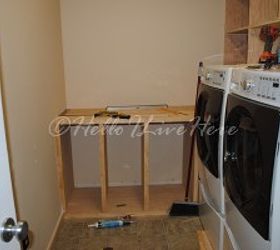 laundry room get s a makeover, diy, home decor, how to, laundry rooms, organizing, shelving ideas, storage ideas, Installing the basket holders