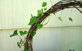Ivy Covered Twig Wreath Topiary