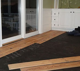 installing antique pine heart flooring farmhousestyle, flooring, living room ideas