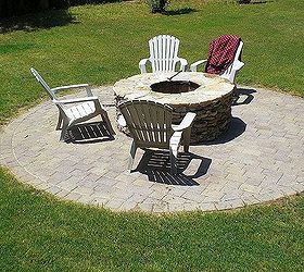 down home southern firepit, concrete masonry, diy, how to, outdoor living