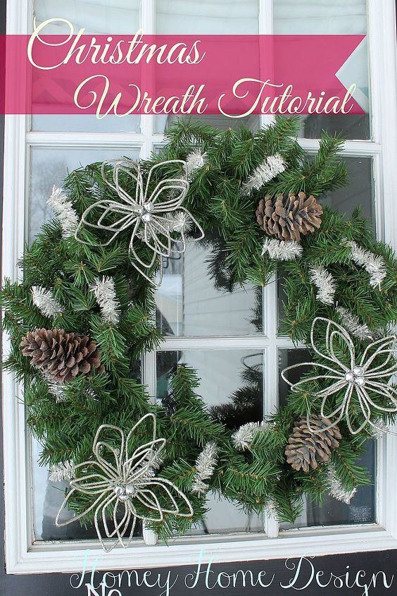 christmas wreath tutorial, christmas decorations, crafts, seasonal holiday decor, wreaths