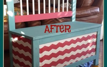 Chevron Bench with CeCe Caldwell's Paints