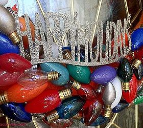 christmas wreath made from burnt out christmas lights, crafts, seasonal holiday decor, wreaths