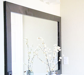 diy cheap and easy bathroom mirror frame, bathroom ideas, home decor, DIY Bathroom Mirror