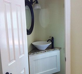 powder room renovation on a budget, bathroom ideas, home improvement