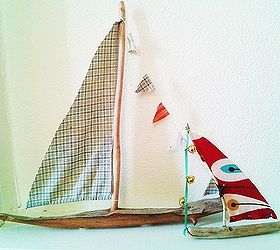 diy driftwood sailing boat decoration, crafts, home decor