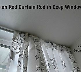 uses for tension rods, cleaning tips, closet, home decor, Use a tension rod to hang curtains in a deep sill