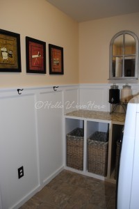 laundry room get s a makeover, diy, home decor, how to, laundry rooms, organizing, shelving ideas, storage ideas, Wainscoting installed