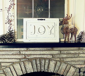 wood letter christmas sign with old cabinet door, christmas decorations, crafts, repurposing upcycling, seasonal holiday decor, woodworking projects, Use any word you want for a cute sign I chose Joy for Christmas