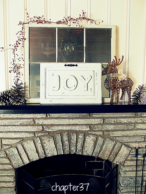 wood letter christmas sign with old cabinet door, christmas decorations, crafts, repurposing upcycling, seasonal holiday decor, woodworking projects, Use any word you want for a cute sign I chose Joy for Christmas