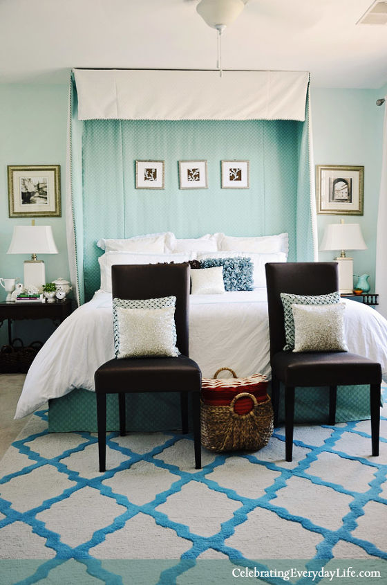 my turquoise and white bedroom, bedroom ideas, home decor, My Turquoise and White Bedroom