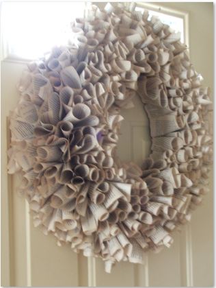 wreath from pages of a book, crafts, wreaths