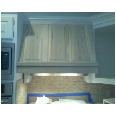 attic build out dormer, home improvement, Kitchen hood vent covering in paint grade poplar