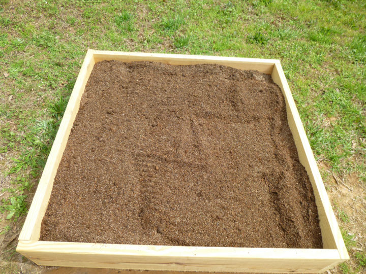 building our first sfg square foot garden, diy, flowers, gardening, how to, raised garden beds, woodworking projects