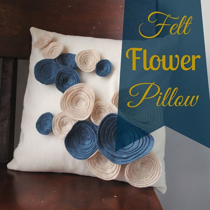 felt flower pillows, crafts
