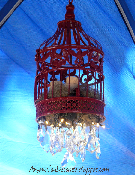 how i diy d an outdoor chandelier, lighting, outdoor living