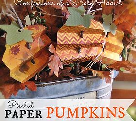 fun easy and inexpensive pleated paper pumpkins, crafts, seasonal holiday decor, Fun easy and inexpensive pleated paper pumpkins