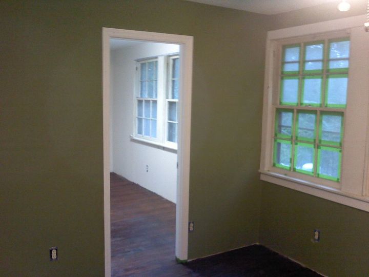 our progress on the room remodel, doors, home improvement, Painted the walls Still need new windows but they are custom windows and very expensive I guess we ll just repair and paint them