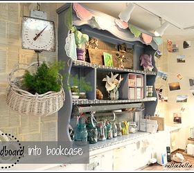 Turn an ugly headboard into a lovely bookcase! Hometalk