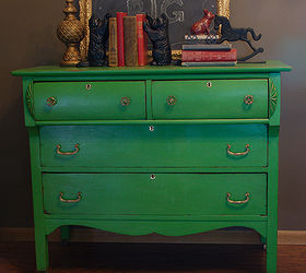 green vintage chalkpainted dresser, chalk paint, painted furniture