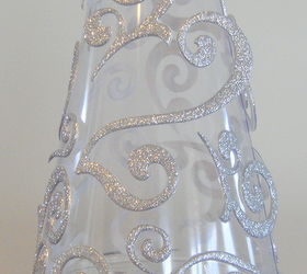 swirls on clear plastic cone trees, crafts, seasonal holiday decor, Place on clear glass stands for festive occasions
