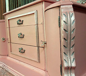 pink chiffon dreams chest, painted furniture, I adore the curves and details