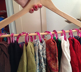 organizing with hangers, organizing, Scarves