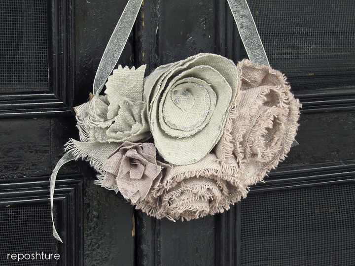 teacup rose drop cloth flower tutorial, crafts, flowers