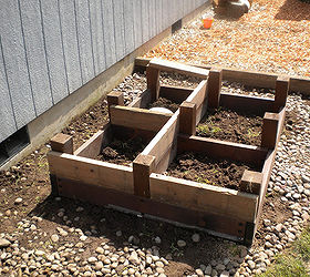 old bed frame repurposed as a raised garden bed, gardening, raised garden beds, repurposing upcycling, woodworking projects, We flipped it over added some additional 2x6 s to the sides