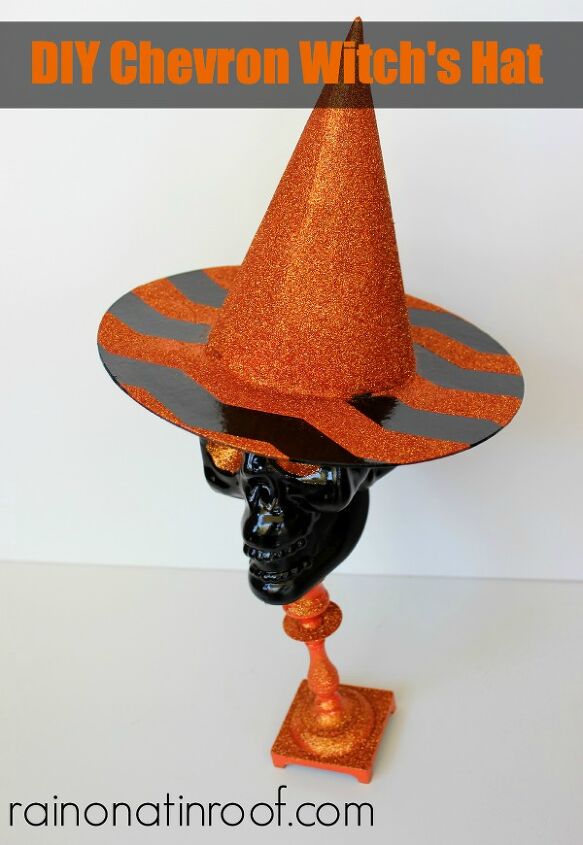 simple chevron witch s hat, crafts, seasonal holiday decor