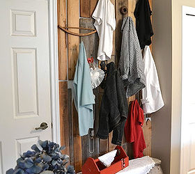 fall in love hanging up your clothes with a pallet wood closet wall, cleaning tips, hardwood floors, woodworking projects, Why they re holding up half my closet