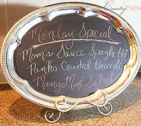 turning a plain aluminum tray into a versatile chalkboard tray, chalkboard paint, crafts, The tray can also be a menu board Or whatever your heart desires