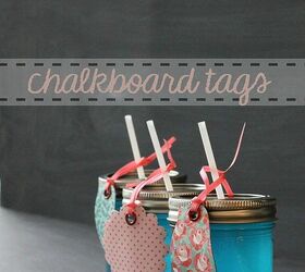 easy chalkboard tags, chalkboard paint, crafts, mason jars