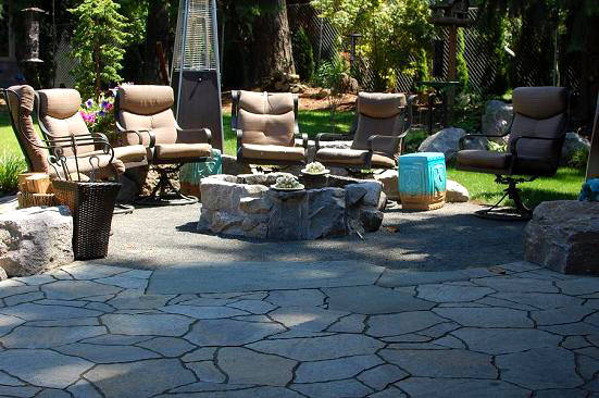 portland landscaping design, landscape, outdoor living, Paver patio in Happy Valley