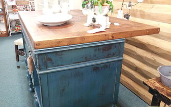 Vintage Buffet To Kitchen Island/Wine Bar