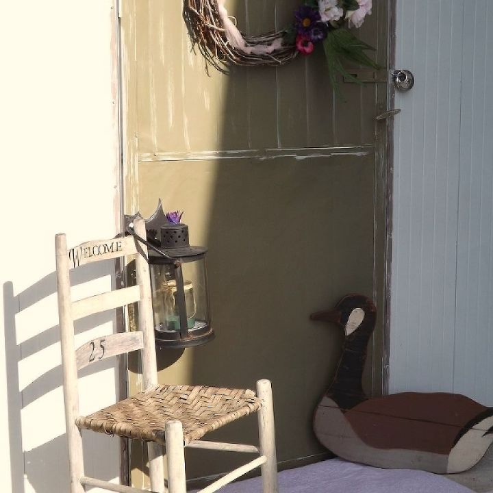 i had the of ugliest metal shed door until i introduced it to paint, curb appeal, diy, doors, painting