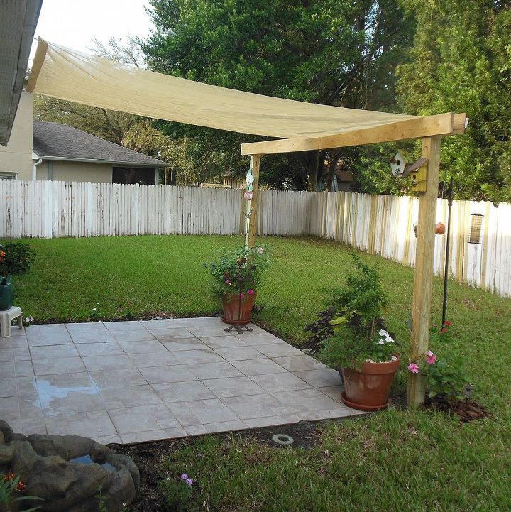 a labor of love, flowers, gardening, hibiscus, Trying out my DIY removable shade fabric Bought the roll online from Home Depot