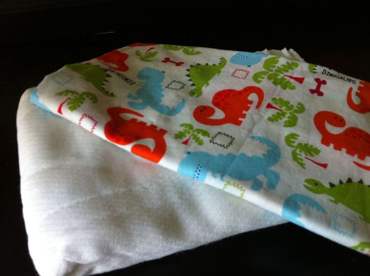 homemade personalized baby burp cloth, cleaning tips, go green, The fabric doesn t have to be very big you can reuse scraps leftover from another sewing project