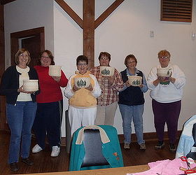 basket weaving class i took and basket i made 11 3 12, crafts, All of us all done oops my trees are not yet here haha well I had to take pics