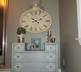 guest bedroom makeover, bedroom ideas, home decor, Over sized clock is a real conversation piece and so unexpected