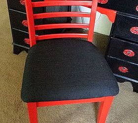 goodwill desk redo, painted furniture, Chair Redo