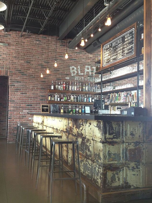 rustic industrial vintage with an edge, home decor, painted furniture, rustic furniture, The Blatt located in downtown Omaha NE is one of my favorite restaurants that features rustic industrial decor