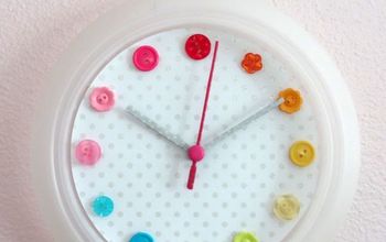 Rainbow Button IKEA Clock Hack