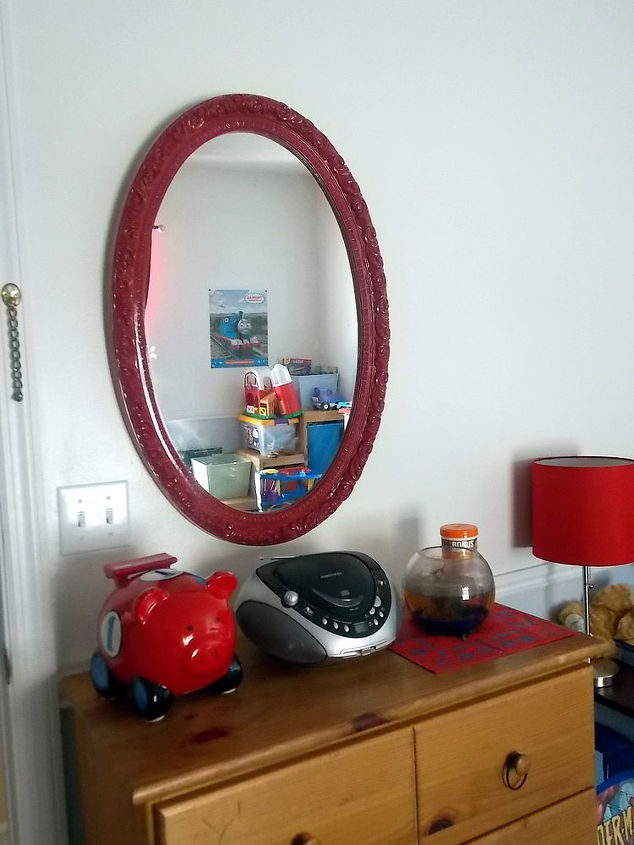 goodwill mirror transformation, painted furniture, After