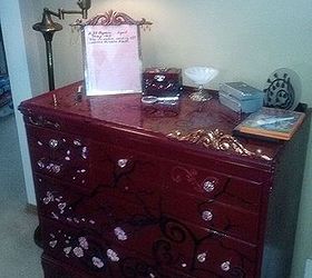 three items i ve done lamp shade drawers eraser board for desk top, crafts, painted furniture, over all view the top has 60 coat of Epoxy over art work