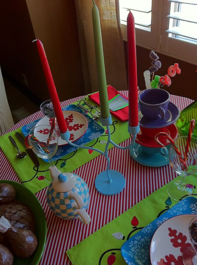 roast beast feast, christmas decorations, seasonal holiday decor, Homemade candelbra
