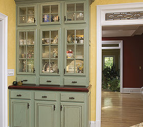 custom furniture pieces which is your favorite, painted furniture, A Sage Breakfront Hutch With Hand Made Wood Bar